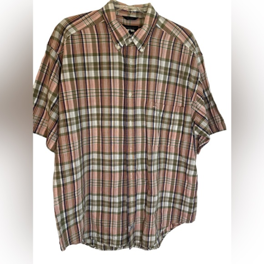 Woods‎ & Gray Striped Button Up Shirt Size Large